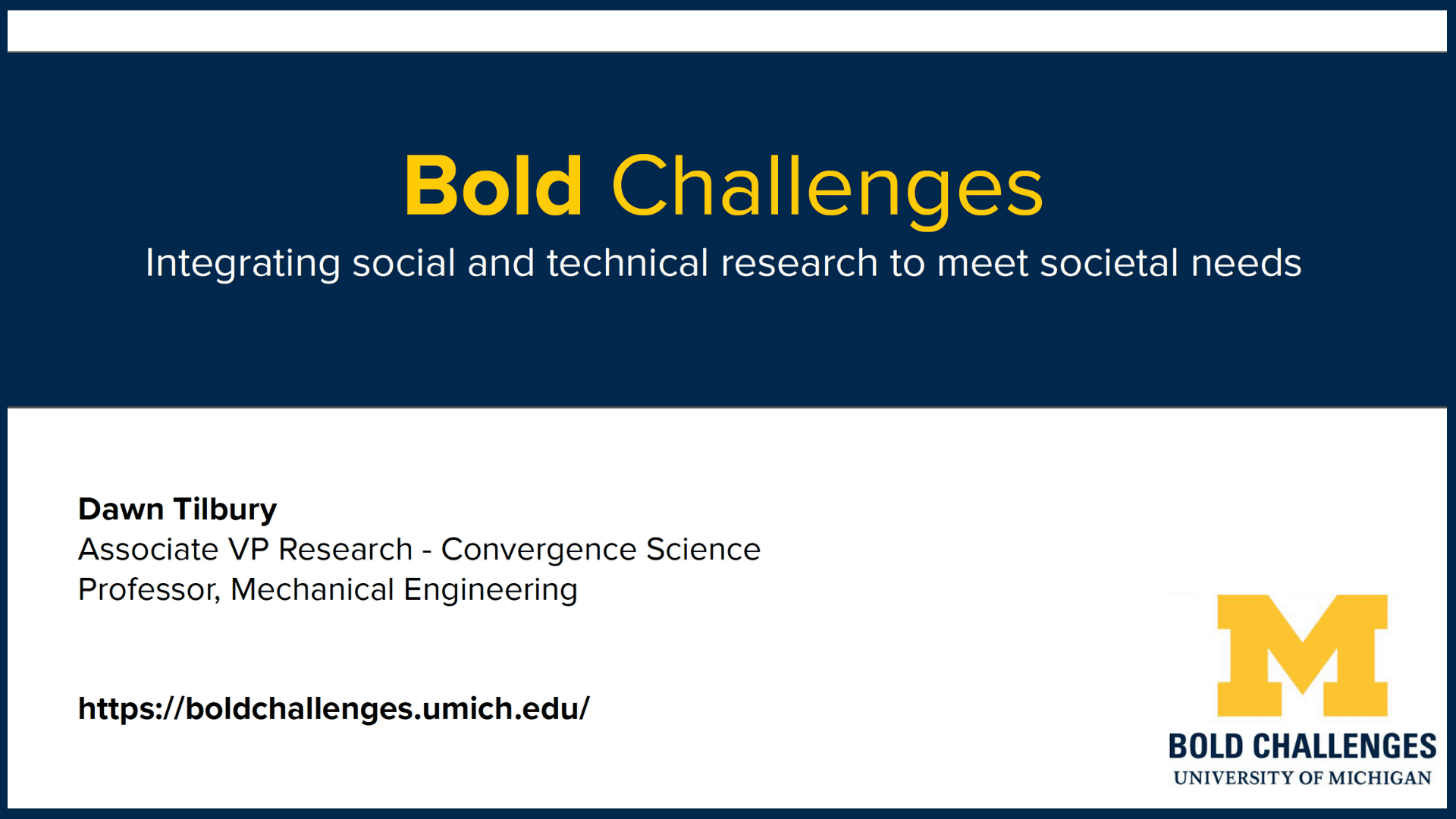 Bold Challenges Presentation